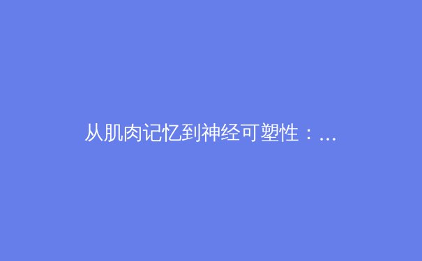 从肌肉记忆到神经可塑性：运动员大脑优化的科学革命 - 3
